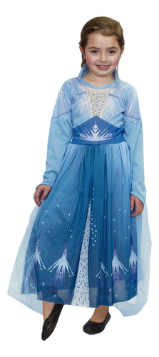Disfraz Frozen 2 - Elsa Celeste (talle 0 De 3 A 4 Años)