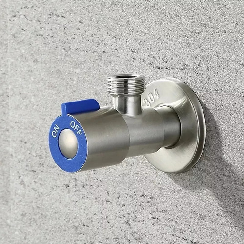 Llave Angular De Paso Azul Griferia Acero Inox He-he 1/2