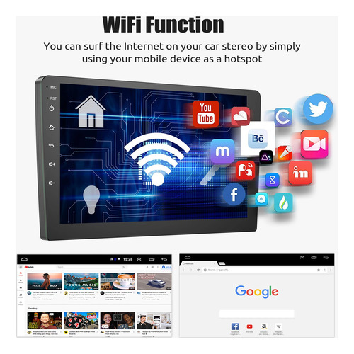 Pantalla Multimedia Android 9 4g Ram Full Hd Car Play Negro