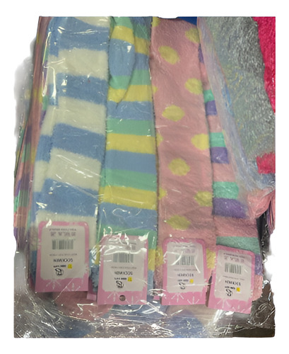 Pack3 Calcetines Largos A Rayas Hasta La Rodilla Polar