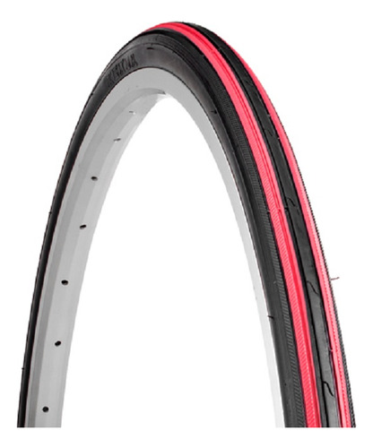 Dos Llantas 27 X 1-1/4 K34 Roja Con Negro + Dos Cámaras
