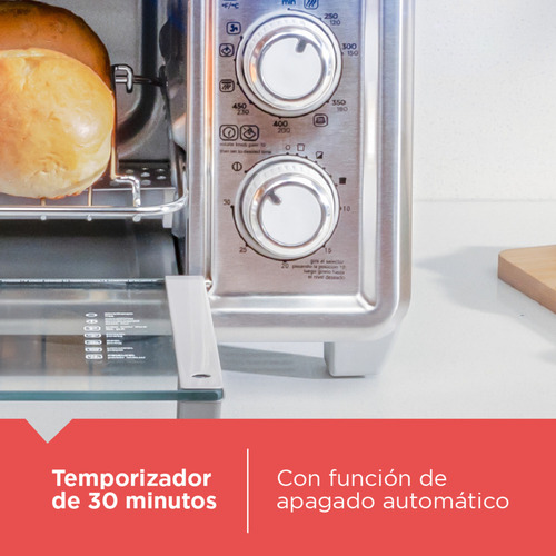Horno Freidora Black+decker De 11 Litros, To4125-0sdla Color Plateado