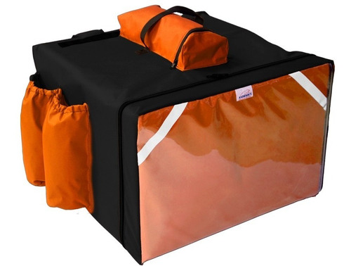 Imagem 2 de 3 de Bolsa Mochila Delivery Bag Pizza 52cm Isopor Adapatado