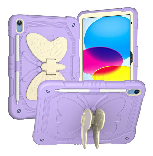 Funda Uso Rudo Mariposa Para iPad 10th 10.9 2022 A2696 A2757