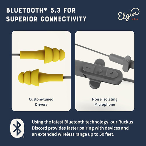 Auriculares Inalambricos Bluetooth Elgin Ruckus, 25 Db