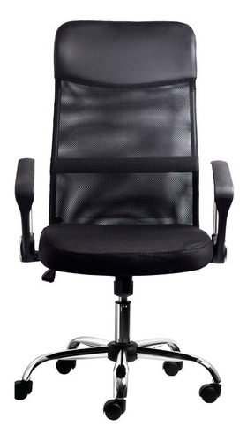 Silla de escritorio Empoli SA-4006 ergonómica  negra con tapizado de mesh