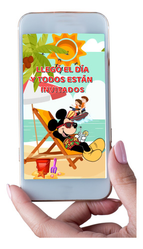 Video Invitacion Personalizada Cumpleaños Mickey Playa
