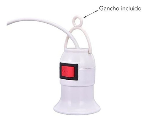 Socket Para Foco Con Cable De Extensión De 5mt De Largo