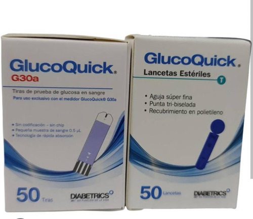 Tirillas G30a X 50 Glucoquick + 50 Lancetas 