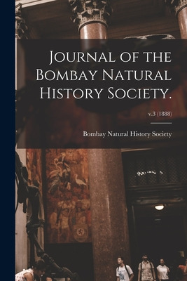 Libro Journal Of The Bombay Natural History Society.; V.3...