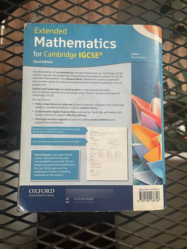 Extended Mathematics For Cambridge Igcse - Third Edition (Usado)