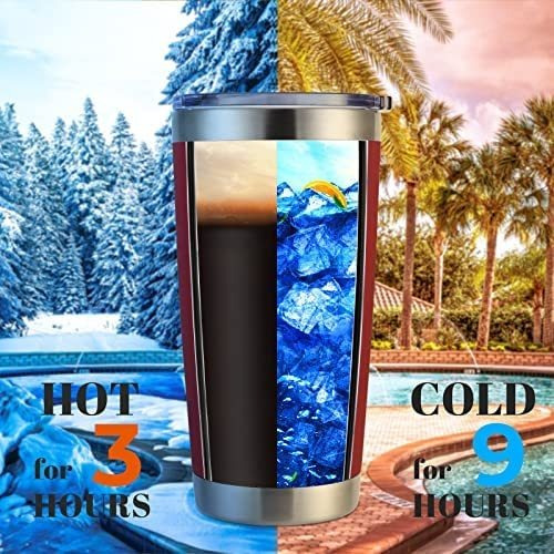Vaso Termico Acero Inoxidable C/ Tapa Dupla Pared-rojo/4und