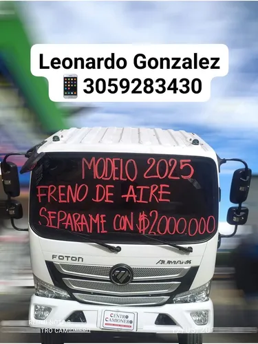 Fotón Fhr Xl Modelo 2025/ 3.1 Ton/ Motor Cummins/ Freno Aire