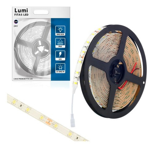 C/6 Fita De Led 2835 24v Ip65 P/caminhao E Onibus Cor Da Luz Branco Frio Lumi Premium