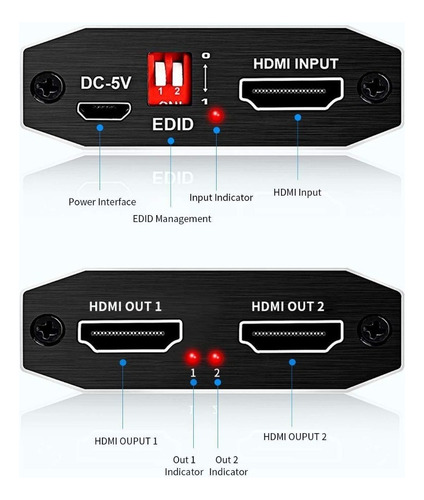 Divisor Hdmi 4k 1x2 Hdmi 2.0b Hdcp 2.2