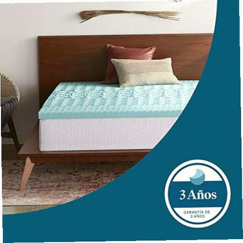 Sobrecolchón Lucid INDIVIDUAL 5cm Memory Foam Suave Con Gel