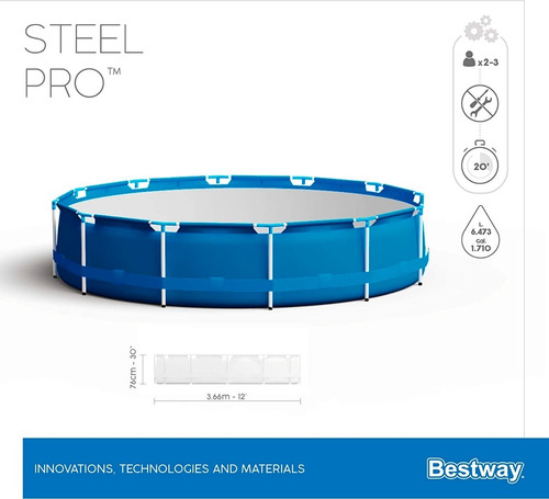 Imagen 8 de 9 de Pileta Estructural Bestway 56681 Capacidad 6473 Litros 3.66m