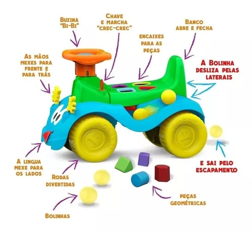 Totoka Bolinha Infantil Motoca Bebe Menina Velotrol Dedoche