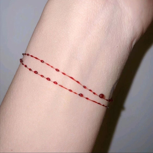 (a) Pulsera Con Forma De Gota De Sangre Roja Con Personalida