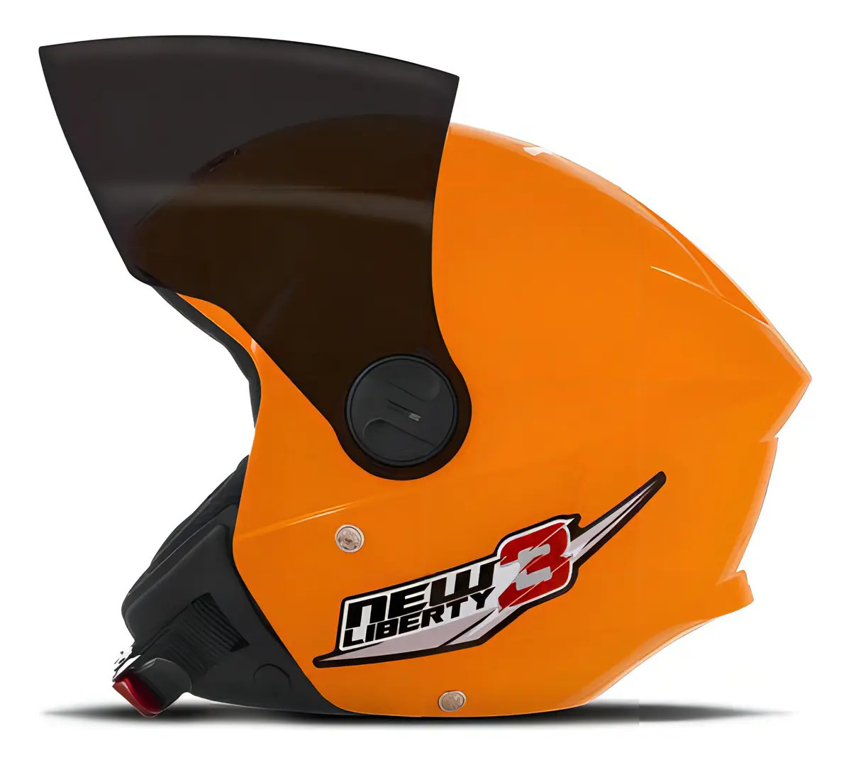 Capacete Moto Aberto New Liberty Three Fume Laranja 58
