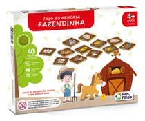 Comprar Jogo Da Memória Com Peças De Madeira Fazendinha 40 Peças