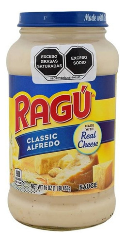 3 Pza Salsa Para Pasta RagĂș De Queso Tipo Alfredo 453 G