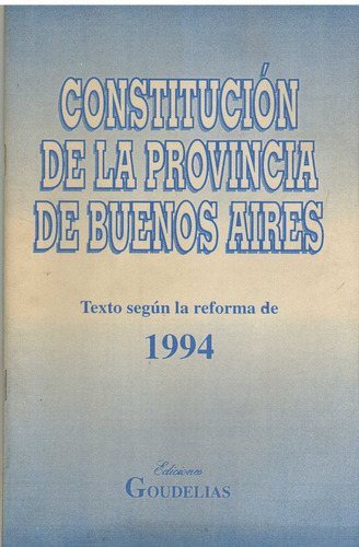 Constitucion De La Provincia De Buenos Aires