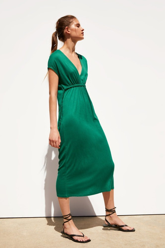 Vestido Z.a.r. Estructura Verde Talle M