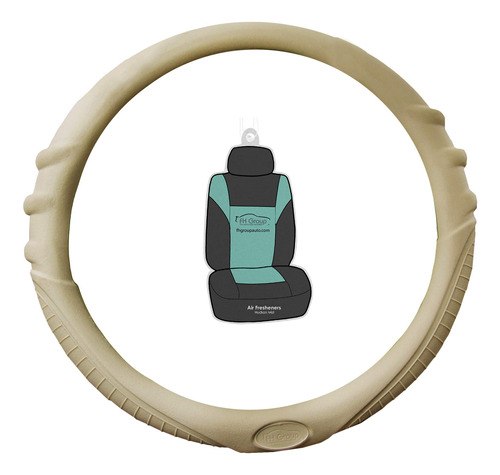 Funda Silicona Para Volante Marca Agarre Color Beige Ajuste