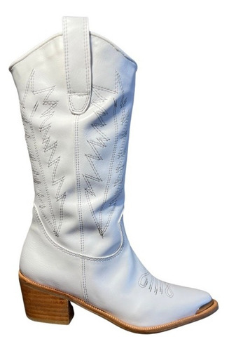 Imagen 1 de 6 de Bota Texana Cuero Combinado Qatar