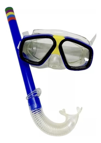 Kit Para Mergulho Máscara Snorkel Infantil Óculos Natação 