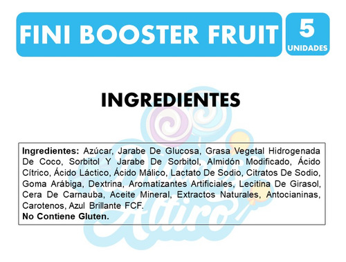Fini Booster Bits Fruit - Libre De Gluten (pack 5 Uni)