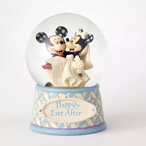 Disney Traditions Esfera Nieve Happily After Mickey Minnie