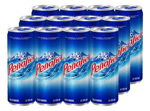 Peñafiel, Agua Mineral 355 Ml, Lata Sleek (12 Pack)