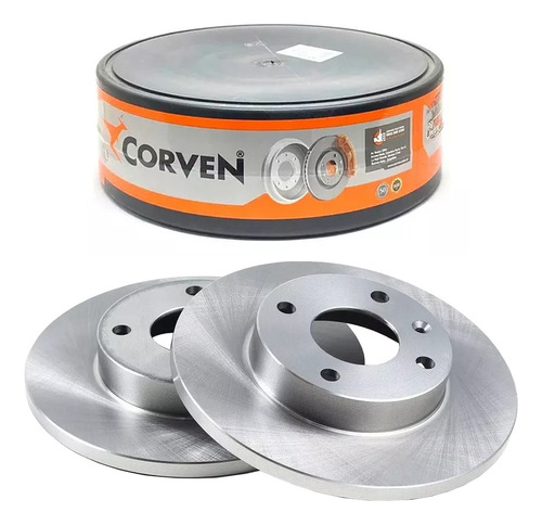 Kit X2 Disco Freno Solido Corven Fiat Duna 240mm 1988 - 2001