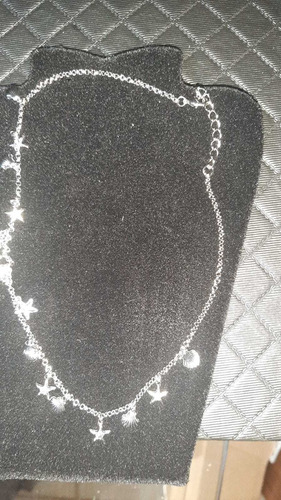 Imagem 2 de 3 de Choker Prateado Mini Conchas E Estrela Do Mar Pc