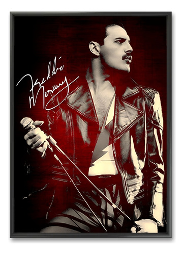 Cuadro Decorativo Póster Enmarcado Freddy Mercury Queen