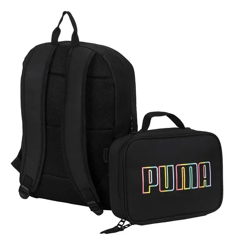Combo De Juego De Mochila Y Lonchera P Ni os puma Arcoiris Color