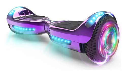 Hoverboard Patineta Electrica 65 Bluetooth Flash Wheel Color Morada