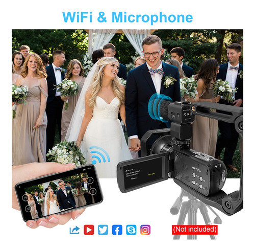 Hd Video Cámara Videocámara Wifi Visión Nocturna Vlogging