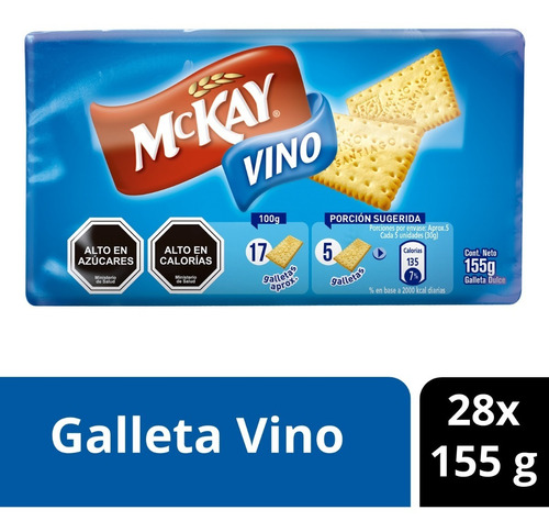 Galleta Mckay® Vino 155g  28 X Pack