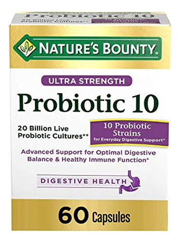 Probióticos De Nature's Bounty, Ultra Strength Probiotic 10,
