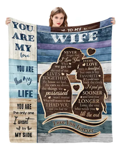 comprar Manta Texto Ingl «to My Wife» Regalo Navidad Cumpleaño Idea