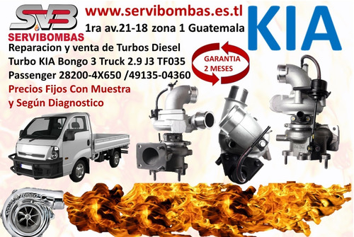 Imagen 1 de 6 de Recosntruccion De Turbo Kia Bongo 3 2.9 J3 Tf035 Guatemala