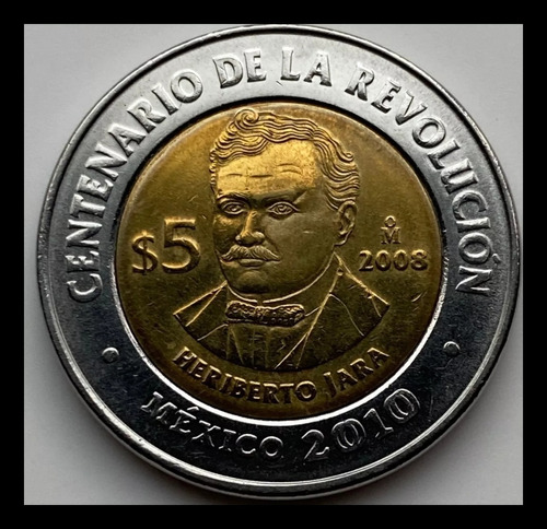 Moneda Conmemorativa 5 Pesos Heriberto Jara 