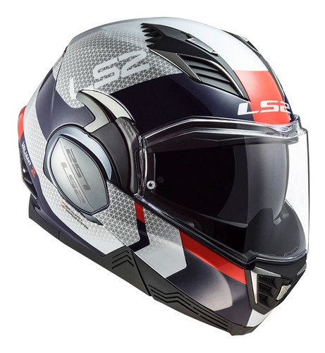 Casco Abatible Moto Ls2 Ff900 Valiant Ii Citius azul/blanco/rojo  Talla M (57 - 58 cm)