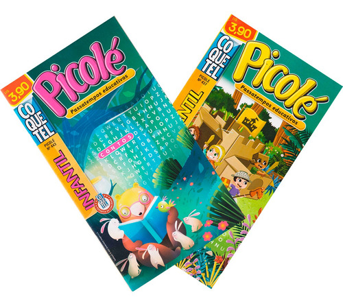 Revista Infantil Picolé Passtempos Educativos Kit 2 Volumes