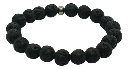 Pulsera Magma Negra - Piedra Volcánica | Bisutería Lola