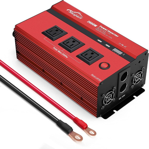 Maxpart Inversor De Corriente 12 V, Cc. 2000w Con Puerto Usb