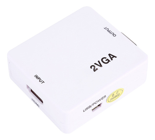 Mini Conversor Hdmi A Vga Hdmi 2 Vga Con Cable Usb 1080p